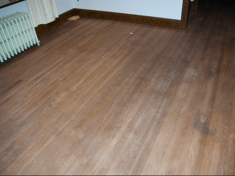 Hardwood Floor Before Refinishing