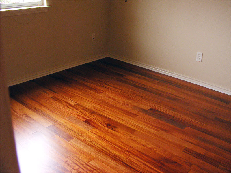 Prefinished Brazilian Cherry Solid Flooring After Sanding and Finishing