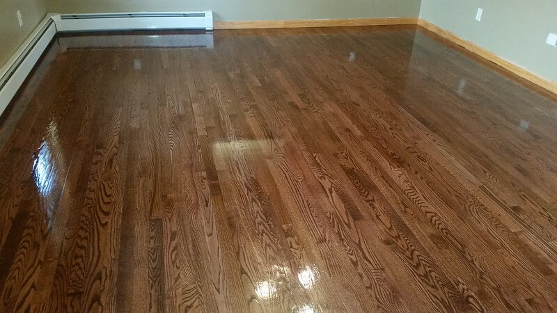 Sanded and Refinished Red Oak Hardwood Floor