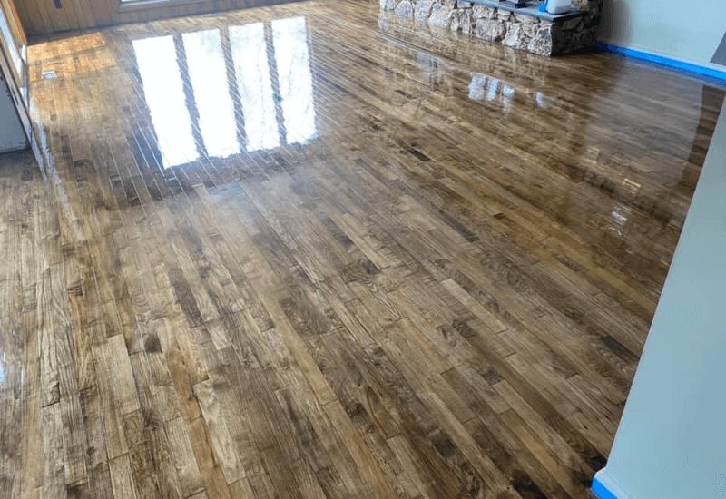 Walnut Flooring with Semi-Gloss Polyurethane